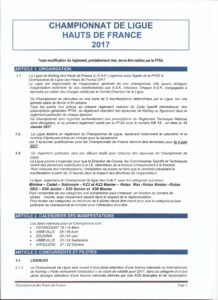 Règlement Championnat 2017